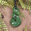 Twist or Pikorua carved from Hapopo Pounamu - NZ Greenstone
