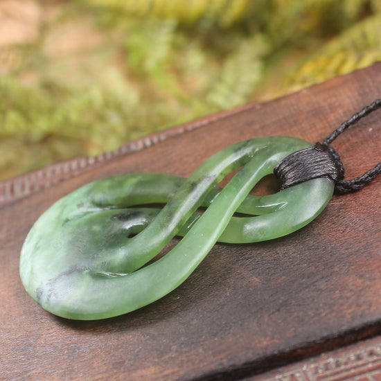 Hapopo Pounamu Twist Pendant - NZ Greenstone
