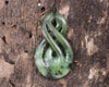 Twist or Pikorua carved from Rimu Pounamu - NZ Greenstone