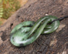 Twist or Pikorua carved from Rimu Pounamu - NZ Greenstone