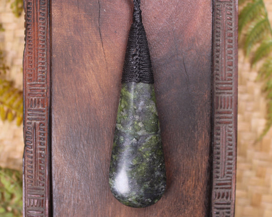 Roimata Teardrop carved from Douglas Creek Pounamu - NZ Greenstone