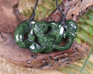 Manaia carved from Kawakawa Pounamu - NZ Greenstone