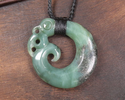 Koropepe carved from Inanga Pounamu - NZ Greenstone