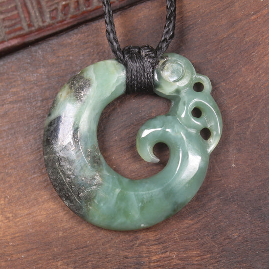 Koropepe carved from Inanga Pounamu - NZ Greenstone