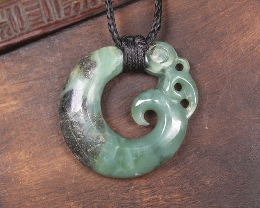 Koropepe carved from Inanga Pounamu - NZ Greenstone