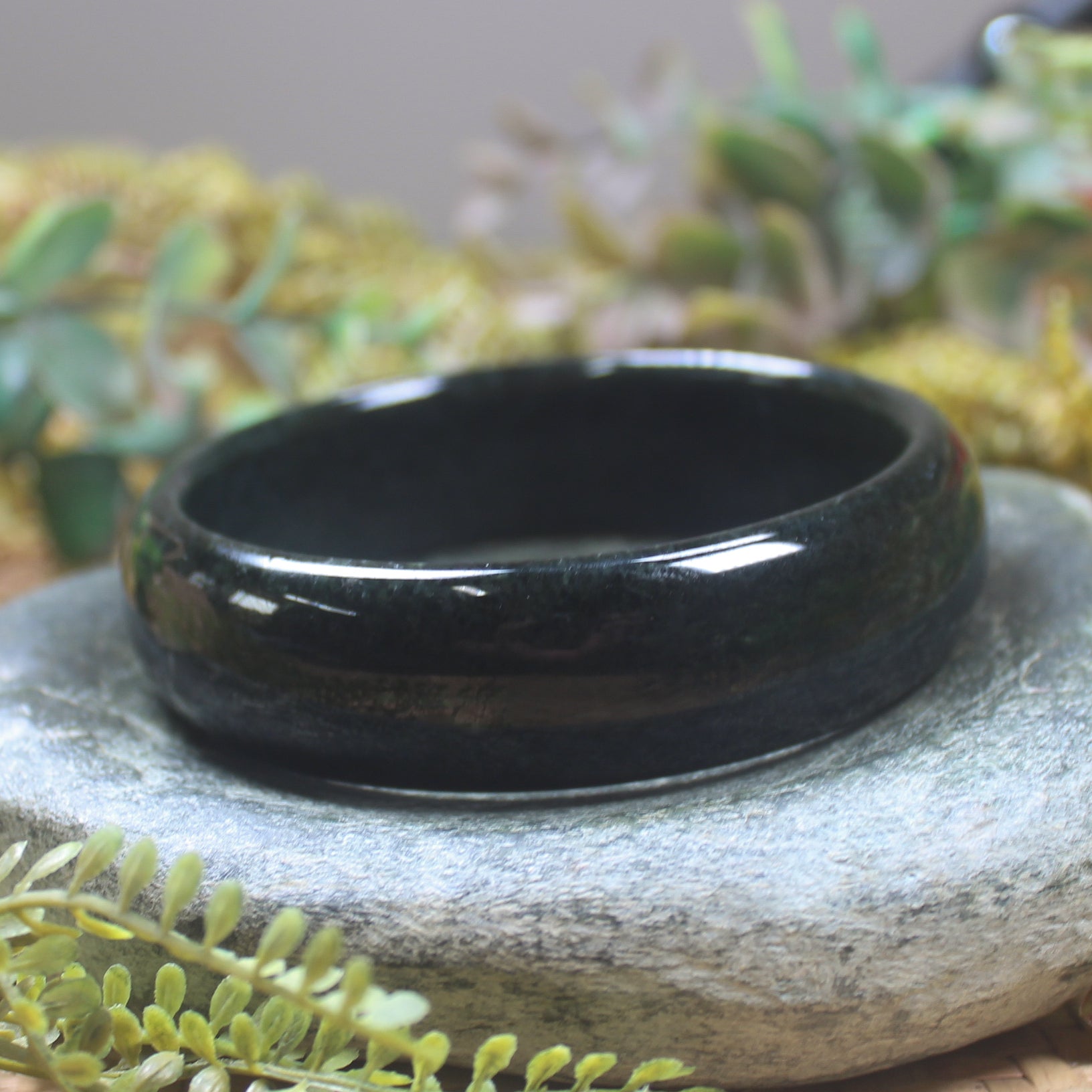 Bangle carved from Kawakawa Pounamu - NZ Greenstone