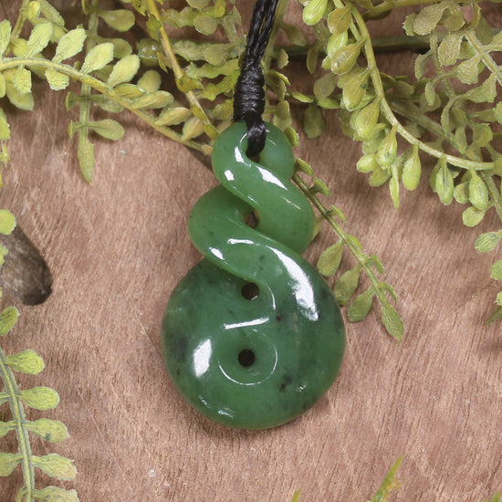 Koru Twist carved from Hapopo Pounamu - NZ Greenstone