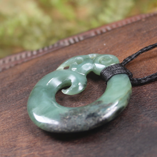 Koropepe carved from Inanga Pounamu - NZ Greenstone