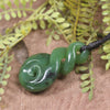 Koru Twist carved from Hapopo Pounamu - NZ Greenstone