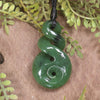 Koru Twist carved from Hapopo Pounamu - NZ Greenstone