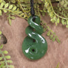 Koru Twist carved from Hapopo Pounamu - NZ Greenstone