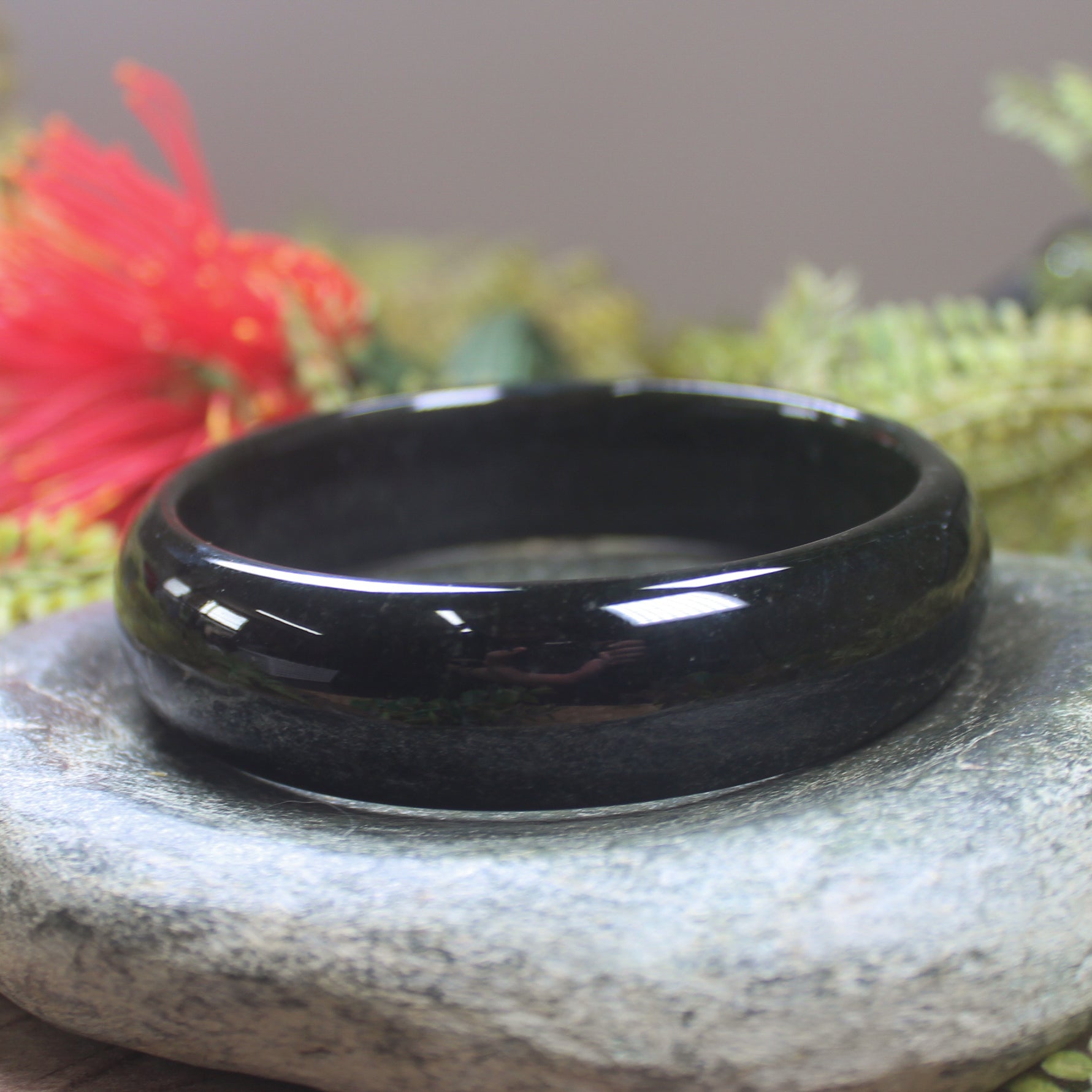 Bangle carved from Kawakawa Pounamu - NZ Greenstone