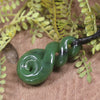 Koru Twist carved from Hapopo Pounamu - NZ Greenstone