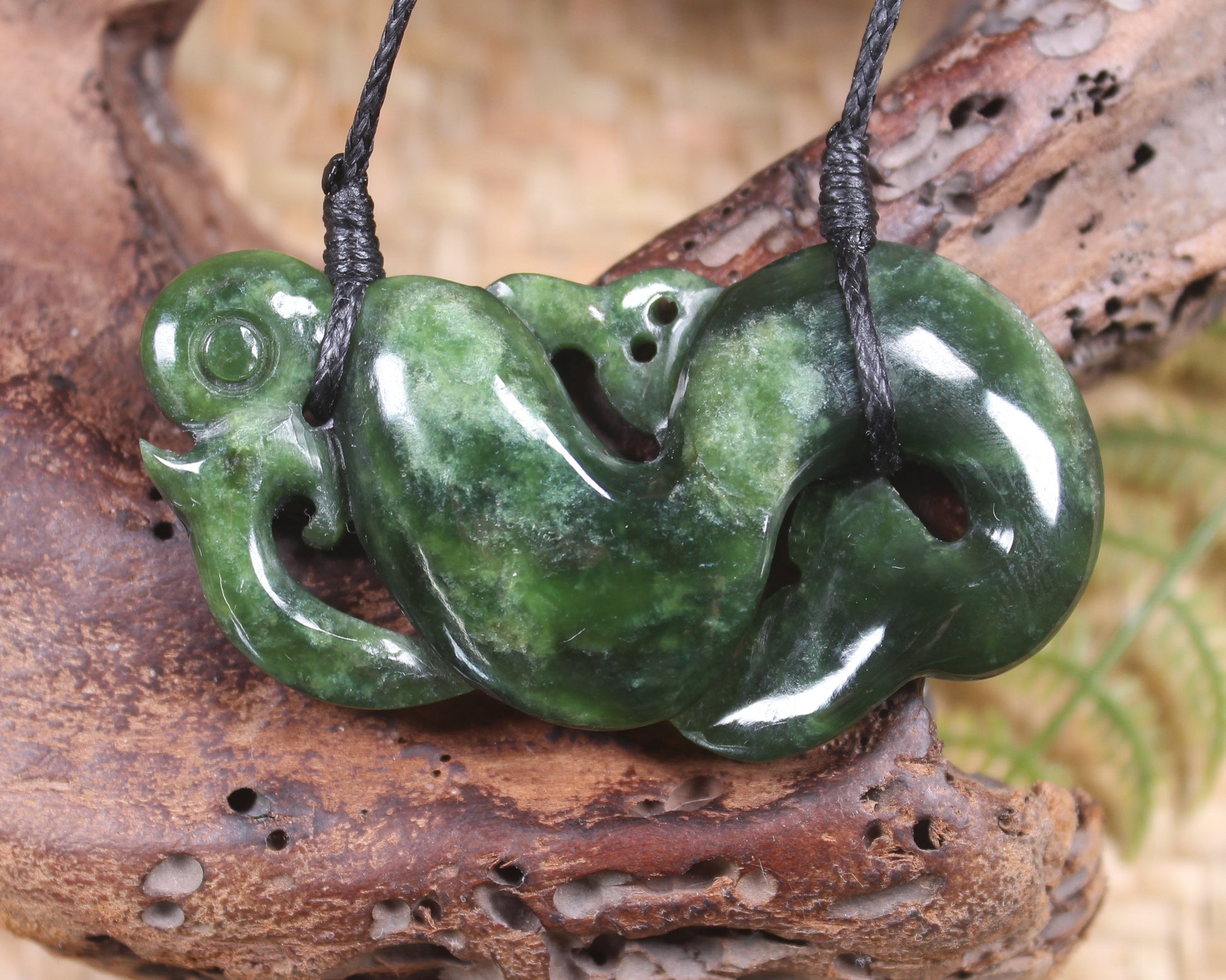 Manaia carved from Kawakawa Pounamu - NZ Greenstone