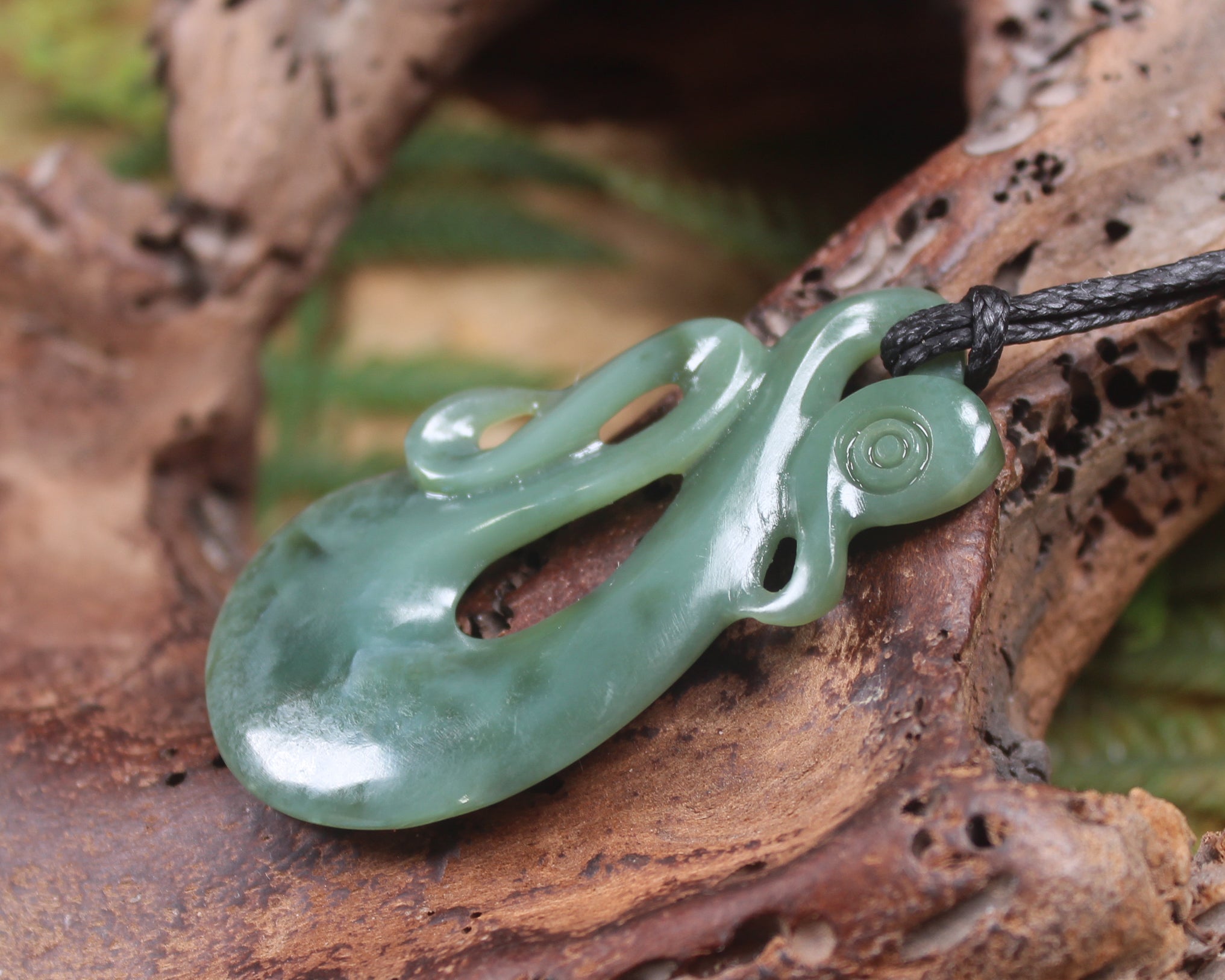 Manaia carved from Inanga Pounamu - NZ Greenstone