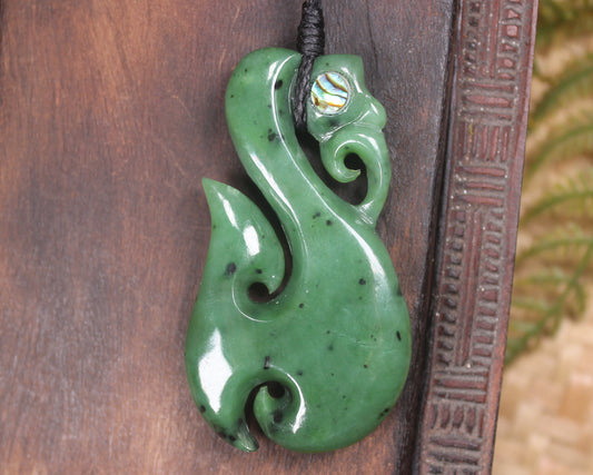 Manaia carved from Hapopo Pounamu - NZ Greenstone