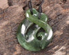 Koru Twist Pendant carved from Rimu Pounamu - NZ Greenstone