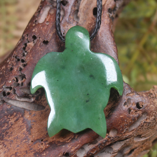 Turtle carved from Hapopo Pounamu - NZ Greenstone