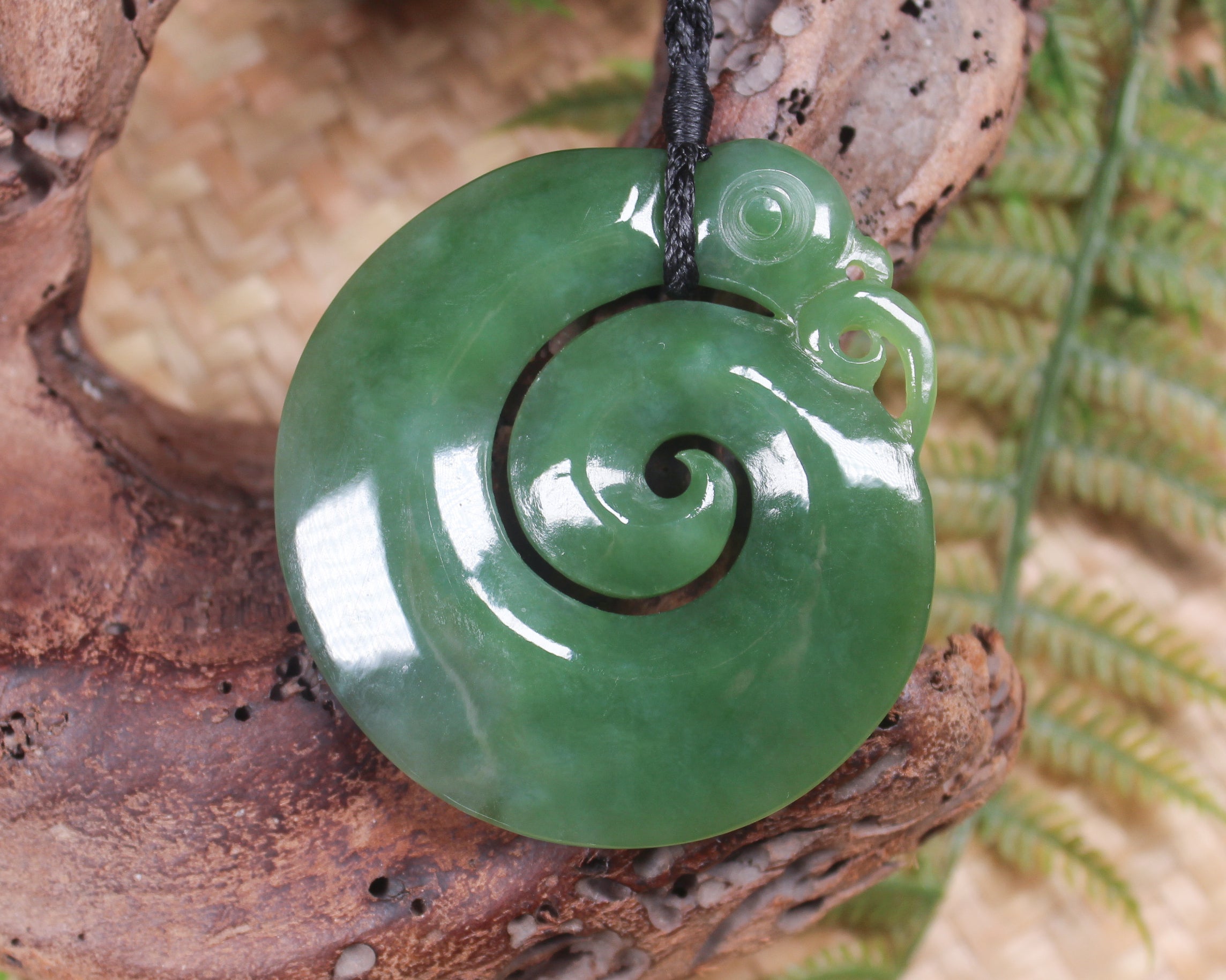 Koropepe carved from Inanga Pounamu - NZ Greenstone