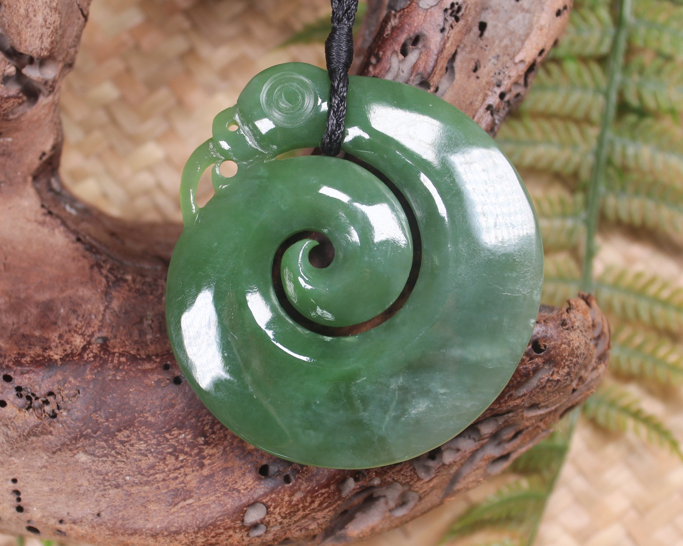 Koropepe carved from Inanga Pounamu - NZ Greenstone