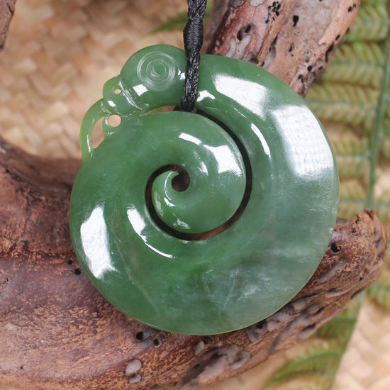 Koropepe carved from Inanga Pounamu - NZ Greenstone