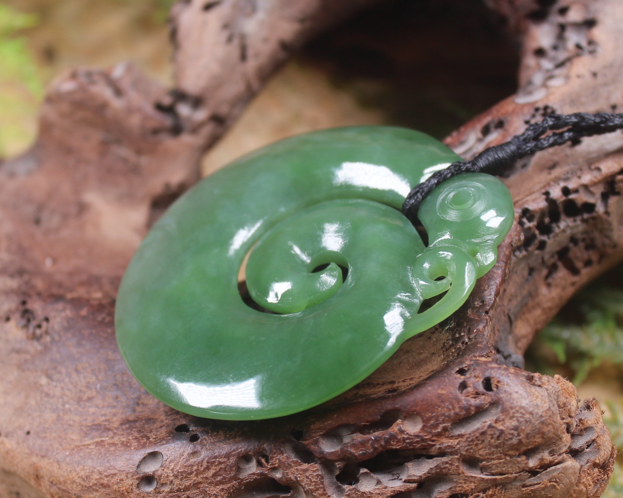 Koropepe carved from Inanga Pounamu - NZ Greenstone