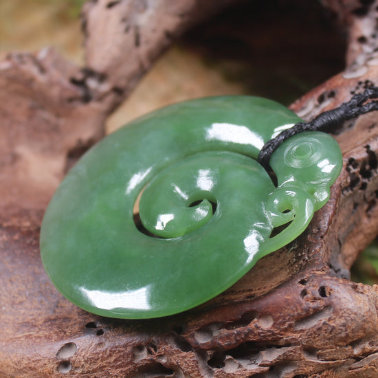 Koropepe carved from Inanga Pounamu - NZ Greenstone