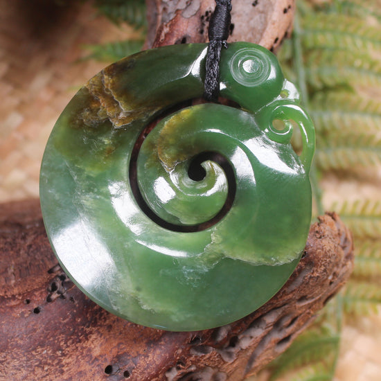Koropepe carved from Inanga Pounamu - NZ Greenstone