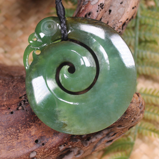 Koropepe carved from Inanga Pounamu - NZ Greenstone