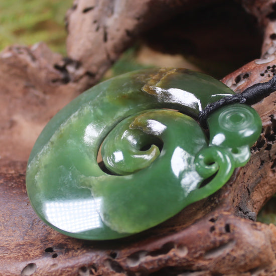Koropepe carved from Inanga Pounamu - NZ Greenstone