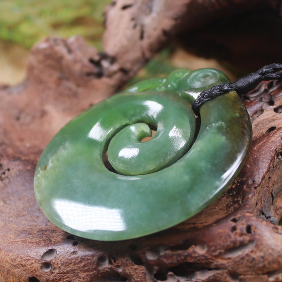 Koropepe carved from Inanga Pounamu - NZ Greenstone