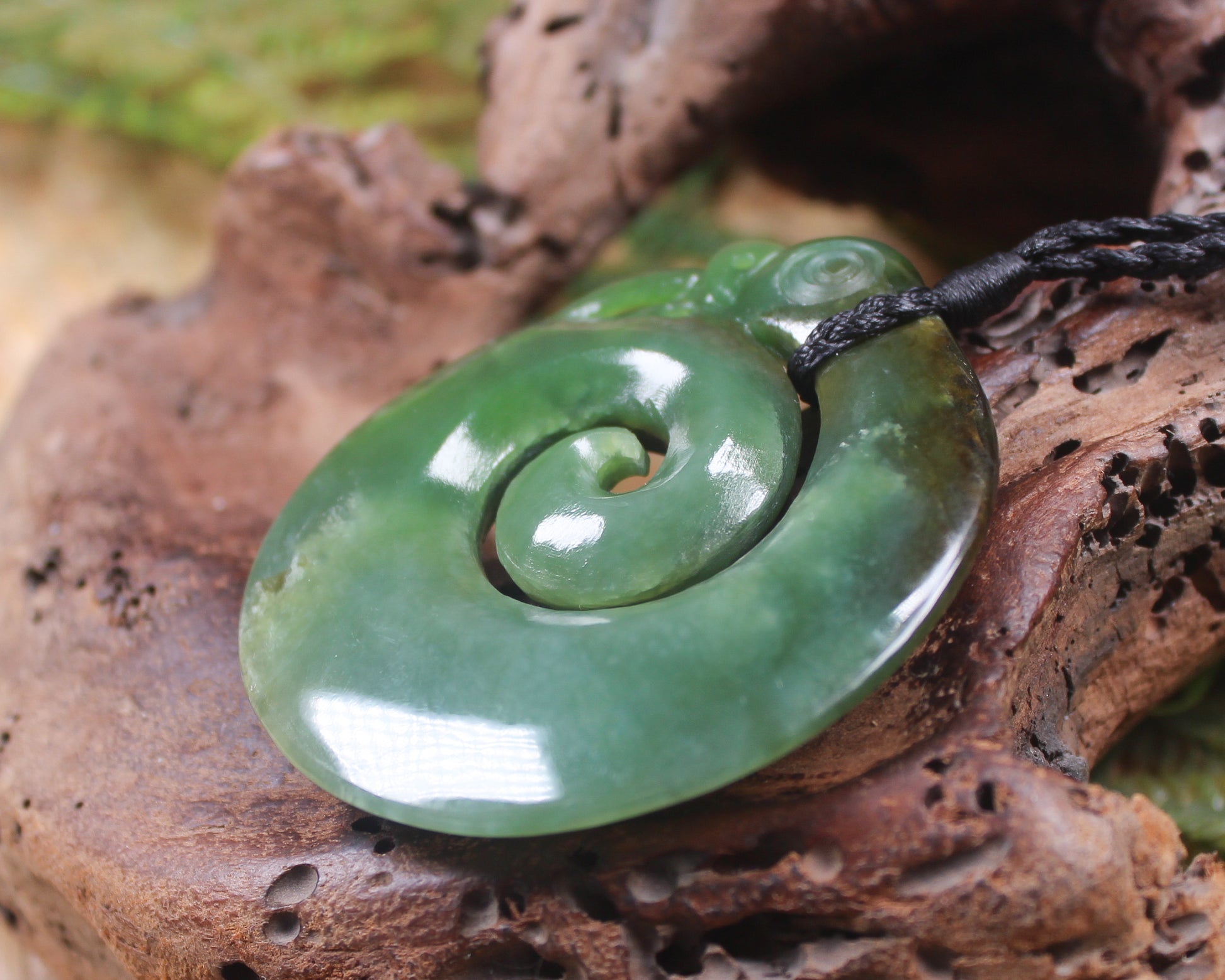 Koropepe carved from Inanga Pounamu - NZ Greenstone