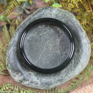 Bangle carved from Kawakawa Pounamu - NZ Greenstone