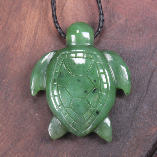 Turtle carved from Hapopo Pounamu - NZ Greenstone