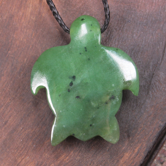 Turtle carved from Hapopo Pounamu - NZ Greenstone