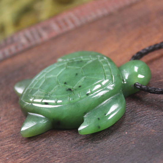 Turtle carved from Hapopo Pounamu - NZ Greenstone
