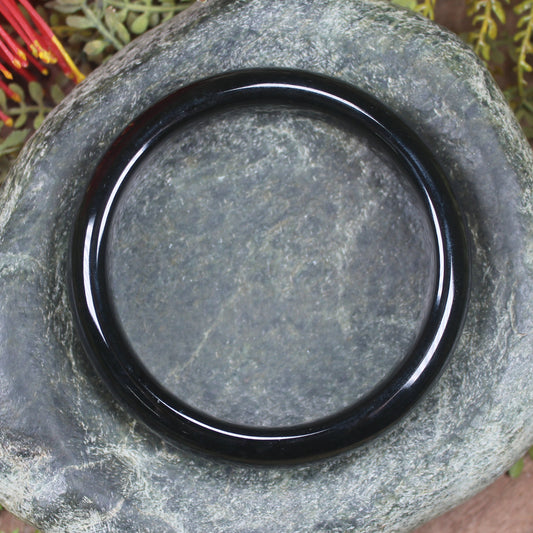 Bangle carved from Kawakawa Pounamu - NZ Greenstone