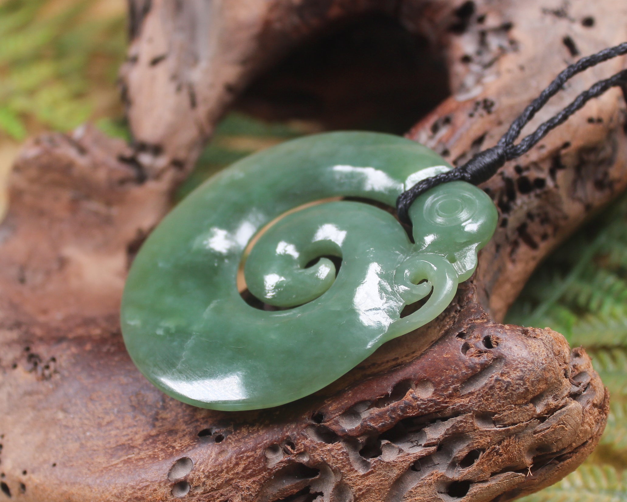 Koropepe carved from Inanga Pounamu - NZ Greenstone