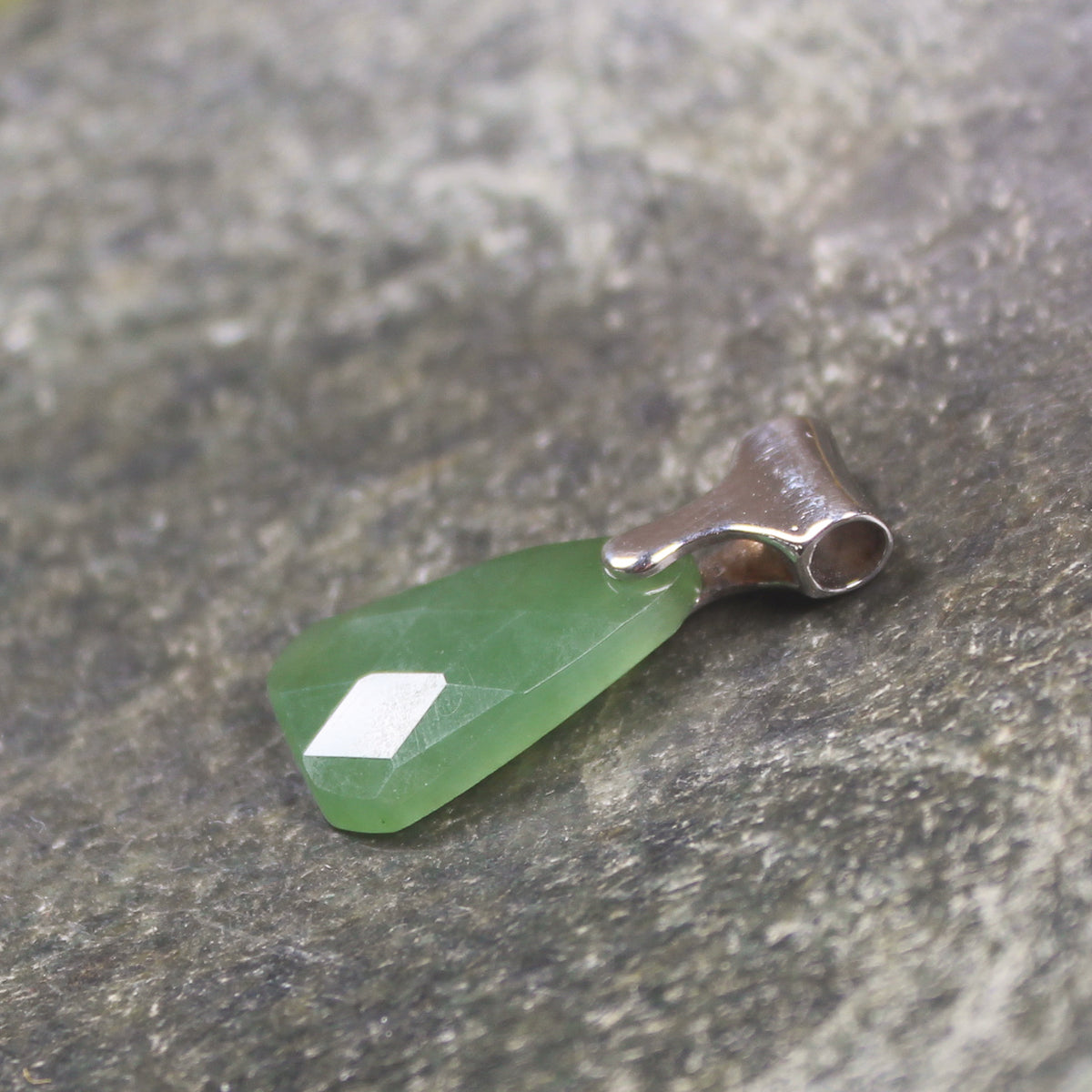 Sterling silver hapopo pounamu pendant
