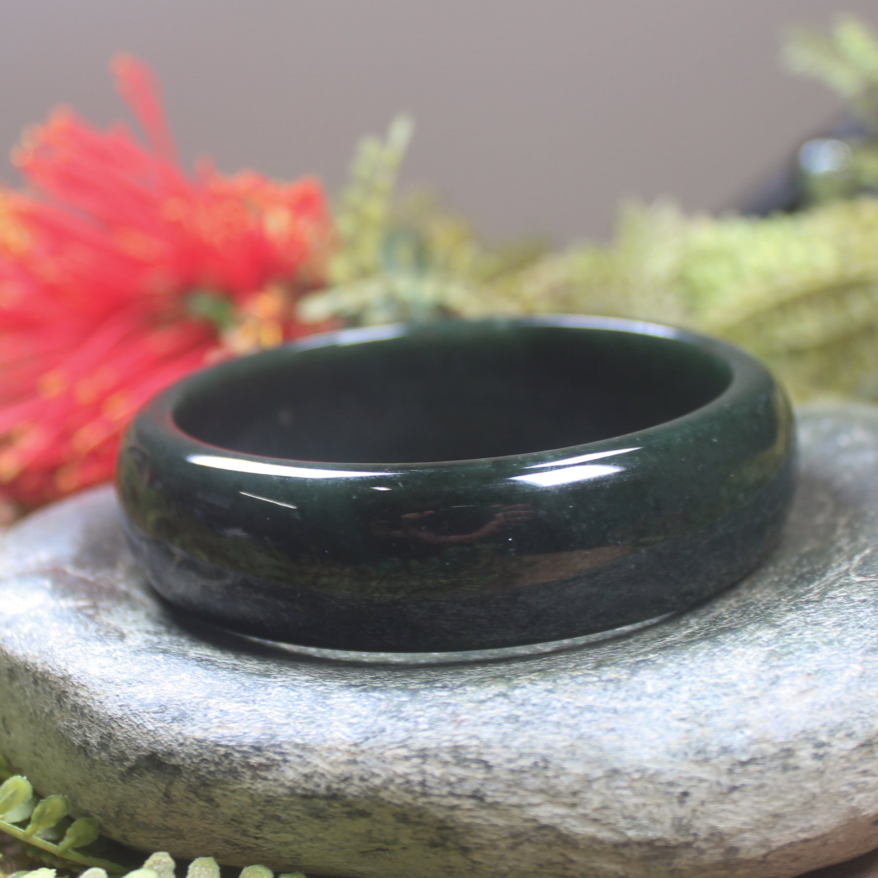 Bangle carved from Kawakawa Pounamu - NZ Greenstone