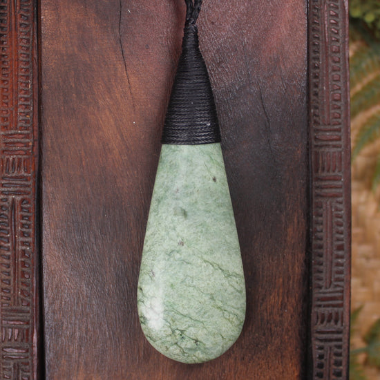 Roimata Teardrop carved from Inanga Pounamu - NZ Greenstone
