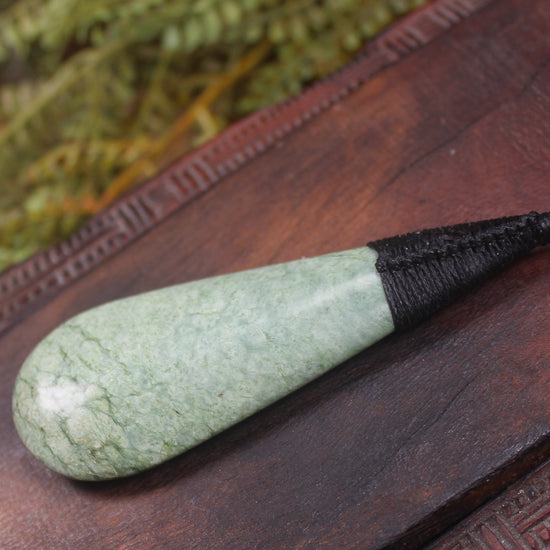 Roimata Teardrop carved from Inanga Pounamu - NZ Greenstone