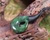 Hei Matau or Fish Hook carved from Kawakawa Pounamu - NZ Greenstone