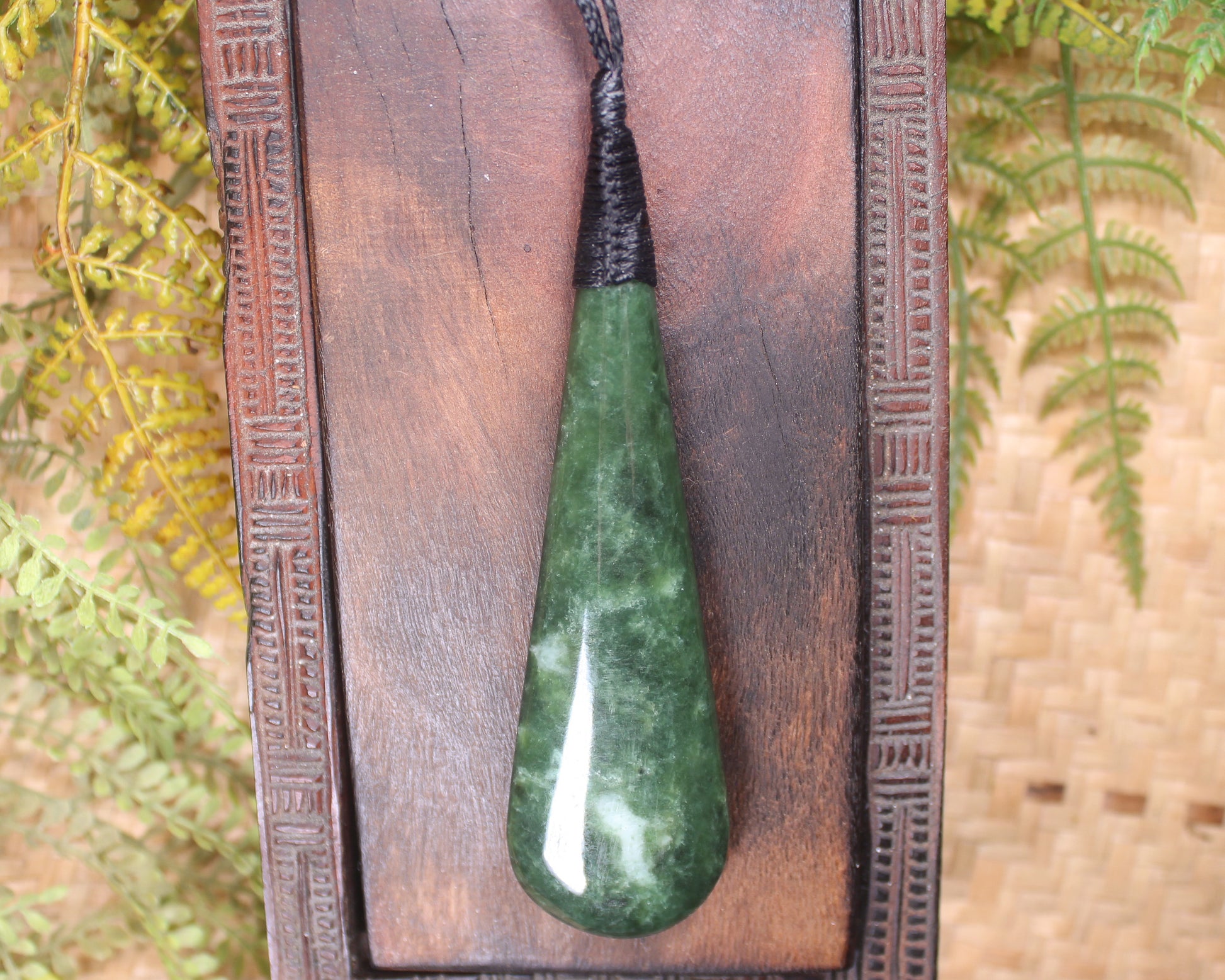 Roimata Teardrop carved from Hapopo Pounamu - NZ Greenstone