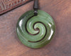 Koru carved from Hapopo Pounamu - NZ Greenstone
