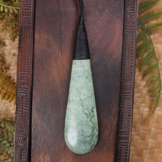 Roimata Teardrop carved from Inanga Pounamu - NZ Greenstone