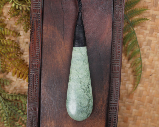 Roimata Teardrop carved from Inanga Pounamu - NZ Greenstone