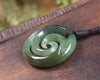 Koru carved from Hapopo Pounamu - NZ Greenstone