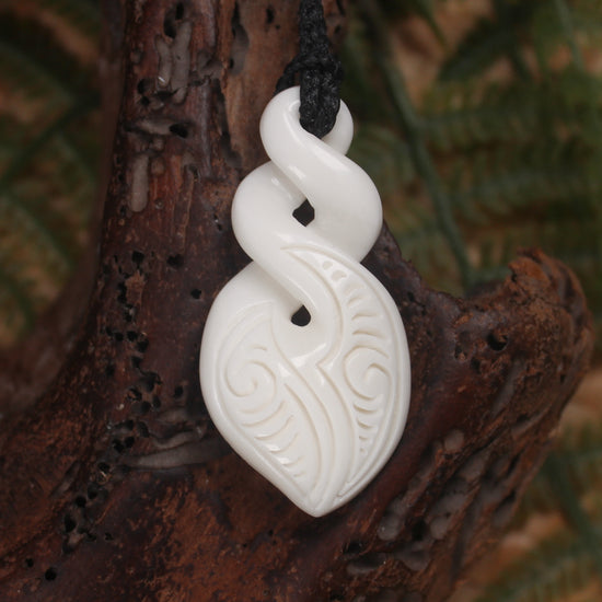 Pikorua or Twist carved from NZ Beef Bone