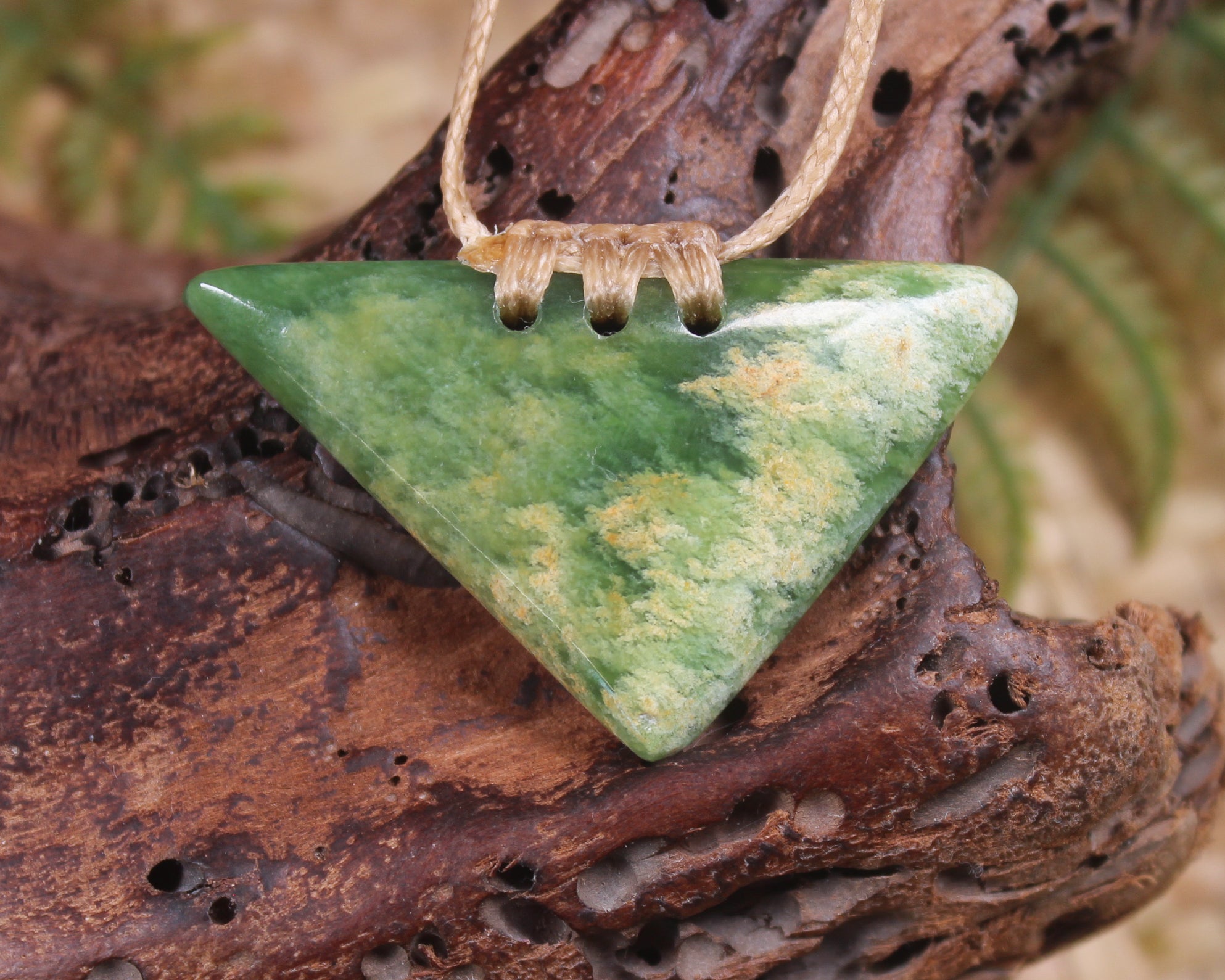 Breast plate or Shield carved from Flower Jade Pounamu - NZ Greenstone